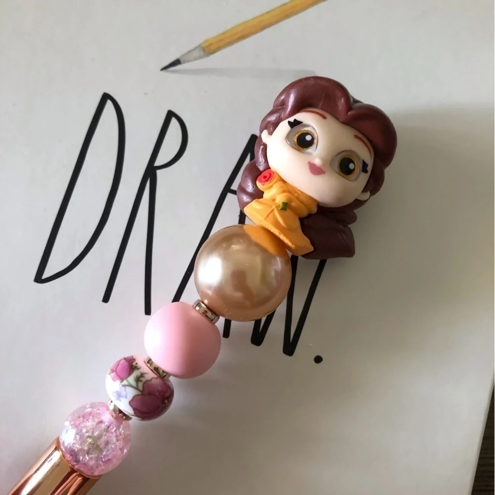 Disney Doorables: Beauty and the Beast: Belle handmade beaded pen